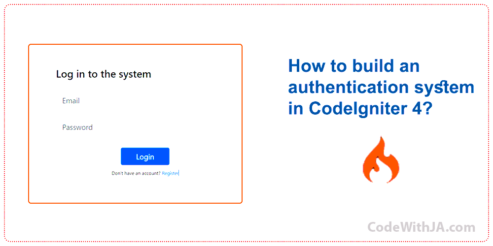 build an authentication system in CodeIgniter 4